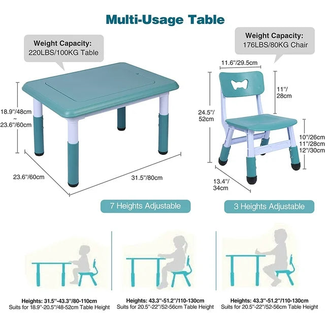 REDCAMP Kids Multi Activity Table
