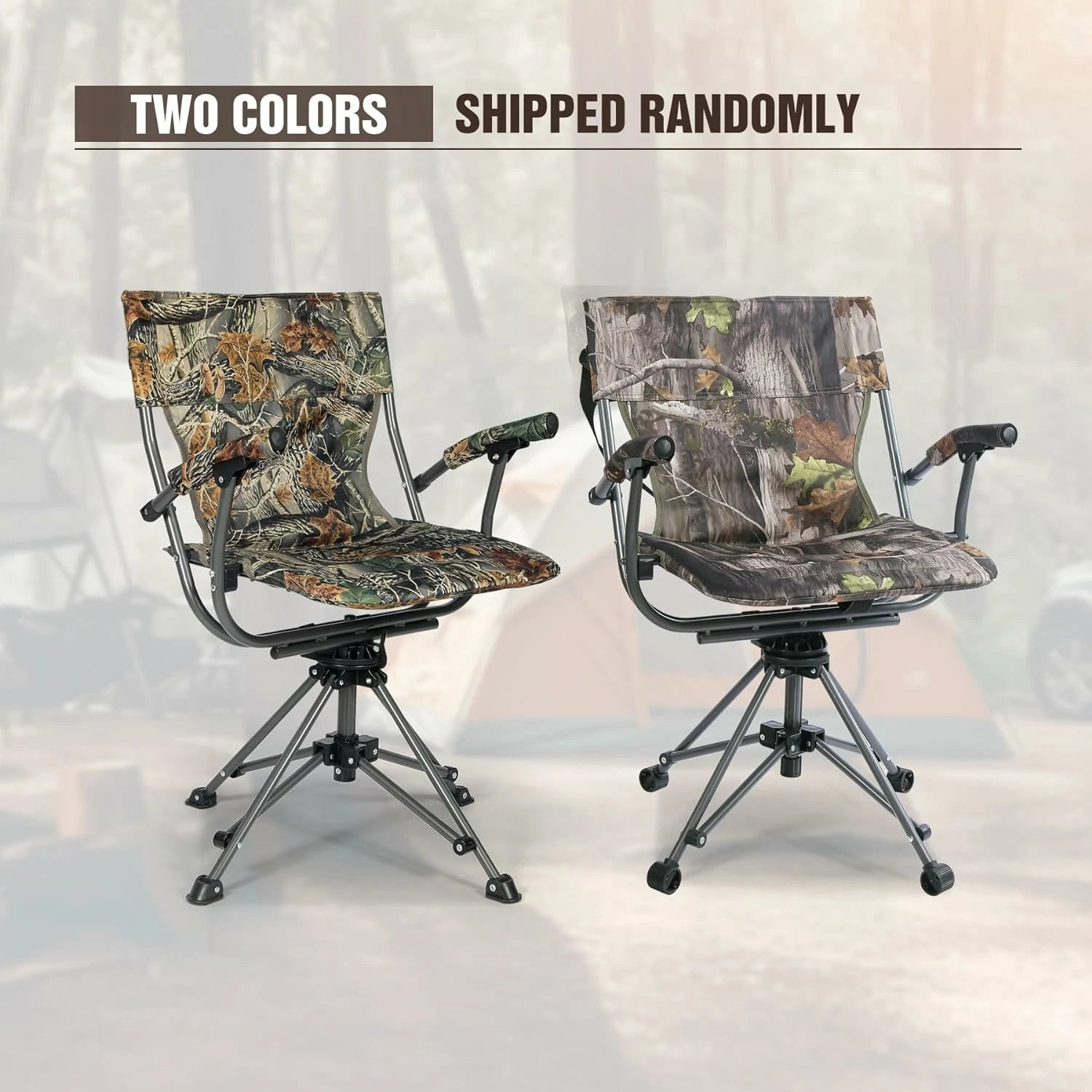 REDCAMP 360 Degree Swivel Camo Hunting Chair for Blinds