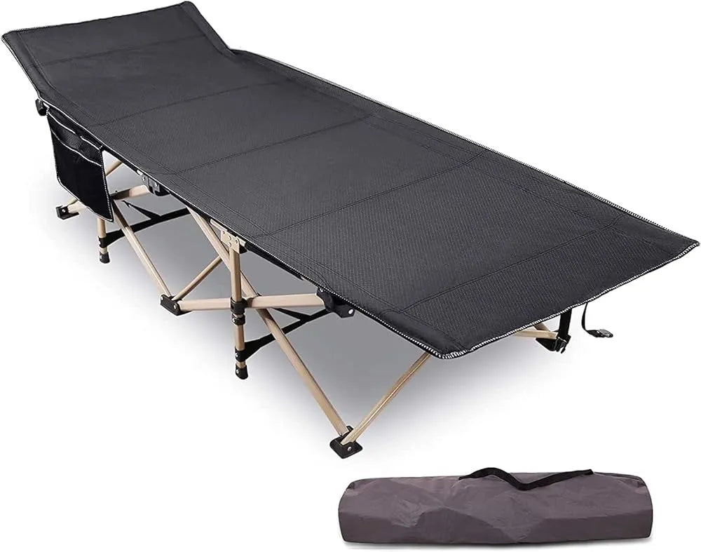 Catres plegables de camping para adultos, resistentes, color gris azulado 