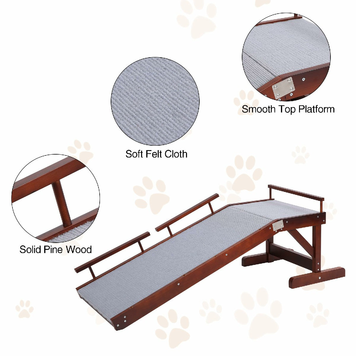 Extra Long Dog Ramp for Bed & Couch, Heavy Duty, Non-Slip