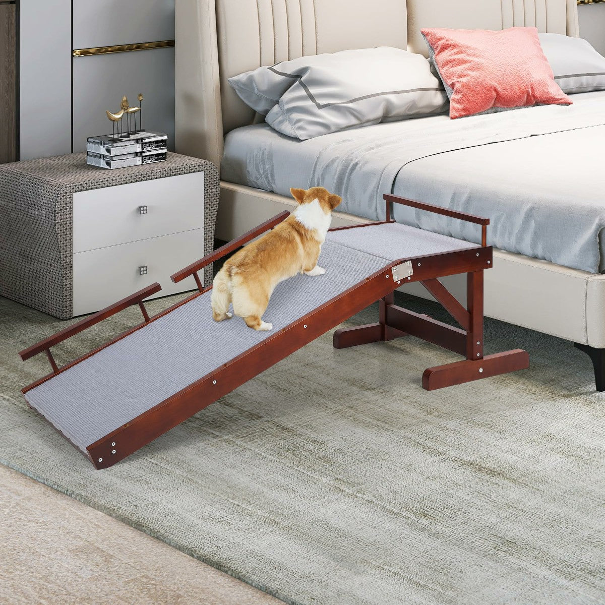 Extra Long Dog Ramp for Bed & Couch, Heavy Duty, Non-Slip