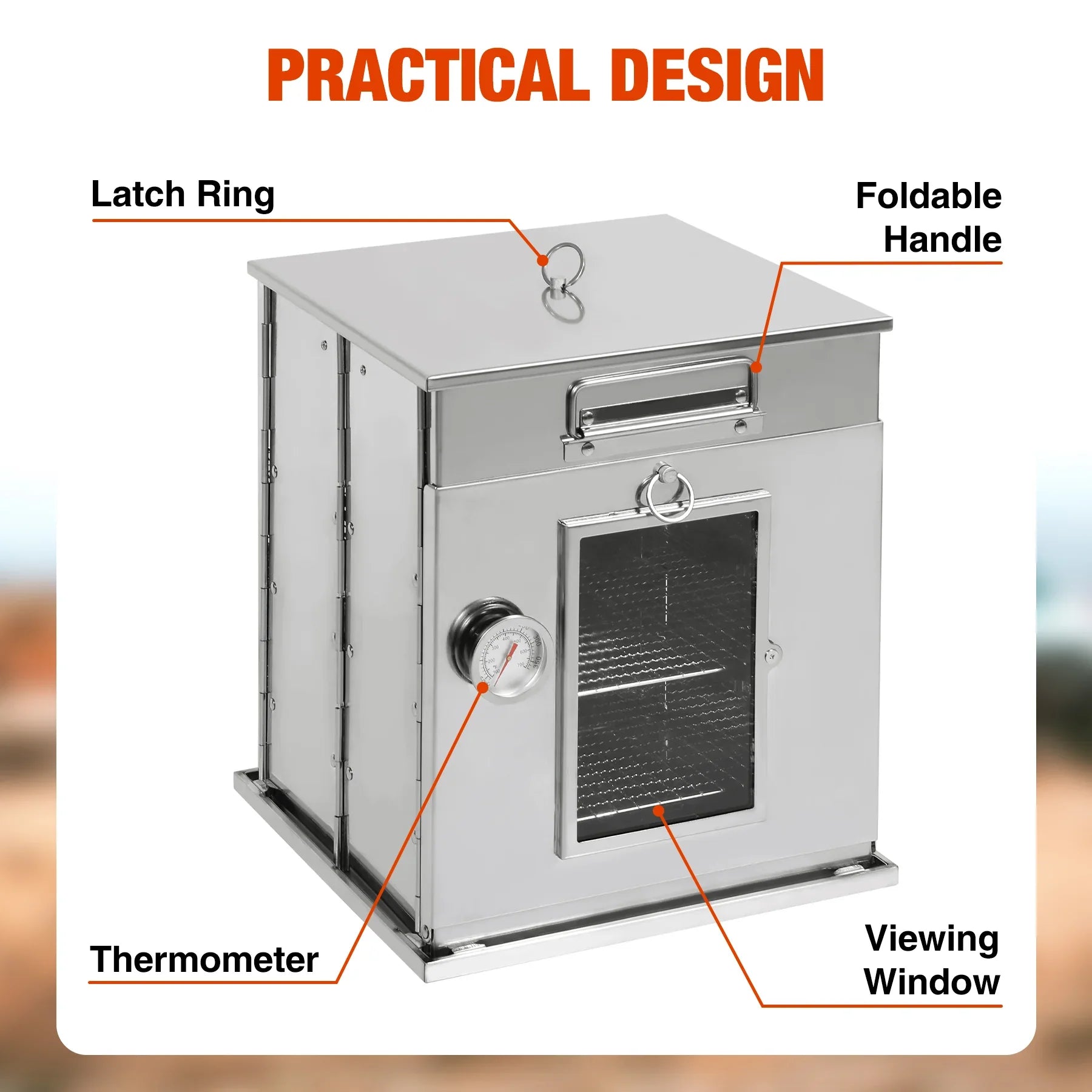 Foldable Stainless Steel Camping Oven with 3 Tier Grill for Propane Stove Baking Outdoor Cooking
