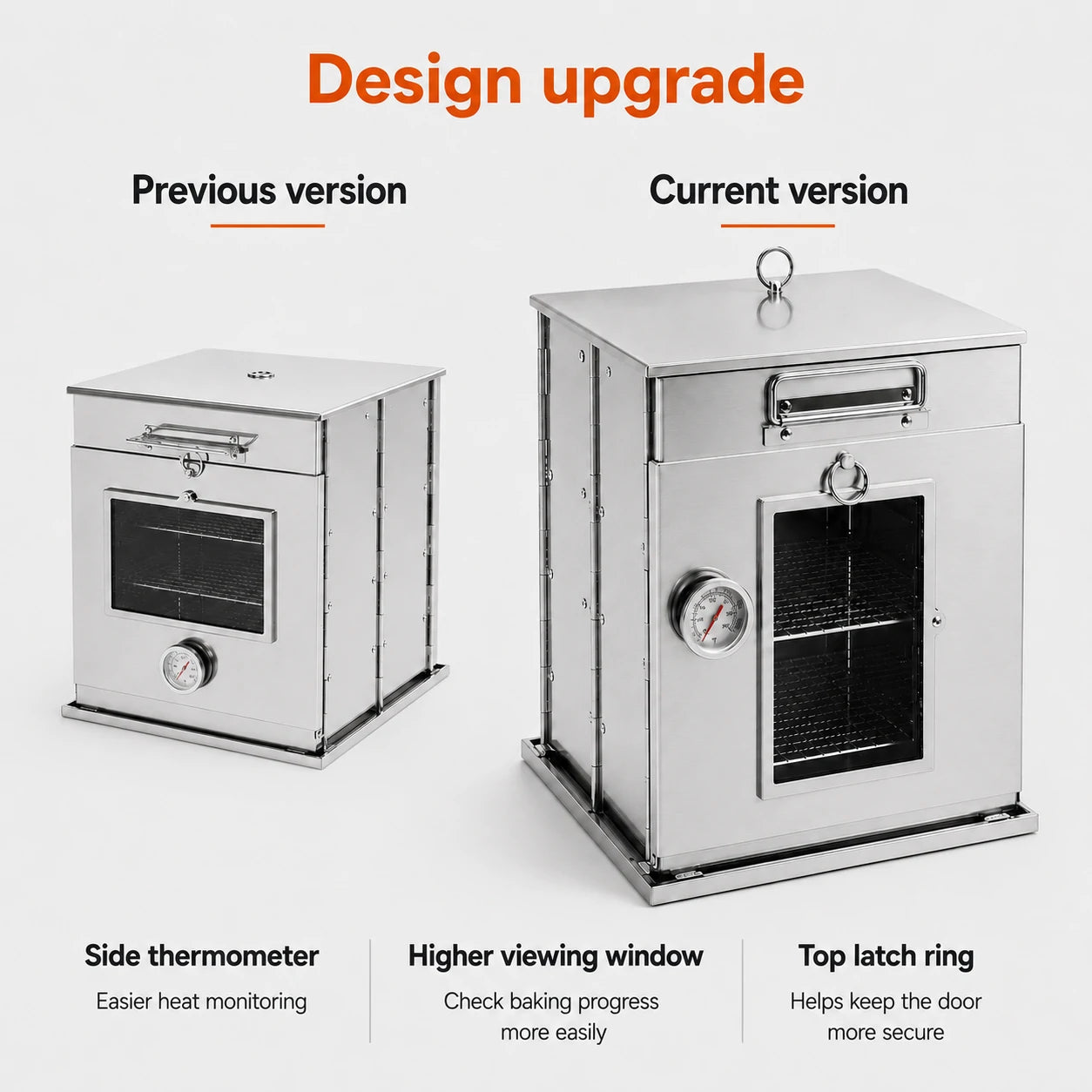 Foldable Camping Oven, 14" Stainless Steel Camp Oven with 2-Tier Grill