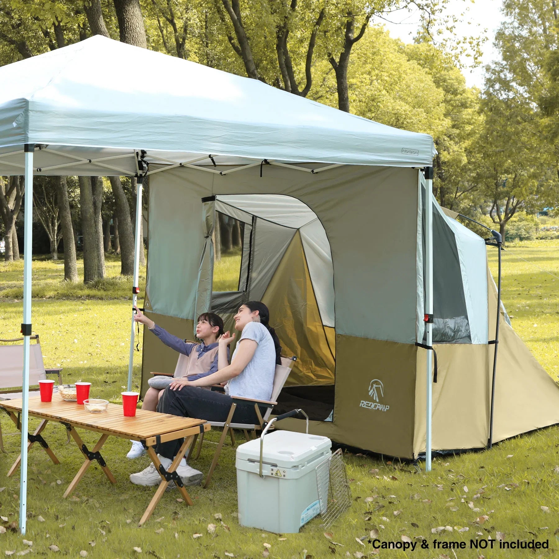 best camping pop up tent Redcamp 4-6 Person Side Tent for 10'x10' Pop Up Canopy Tent