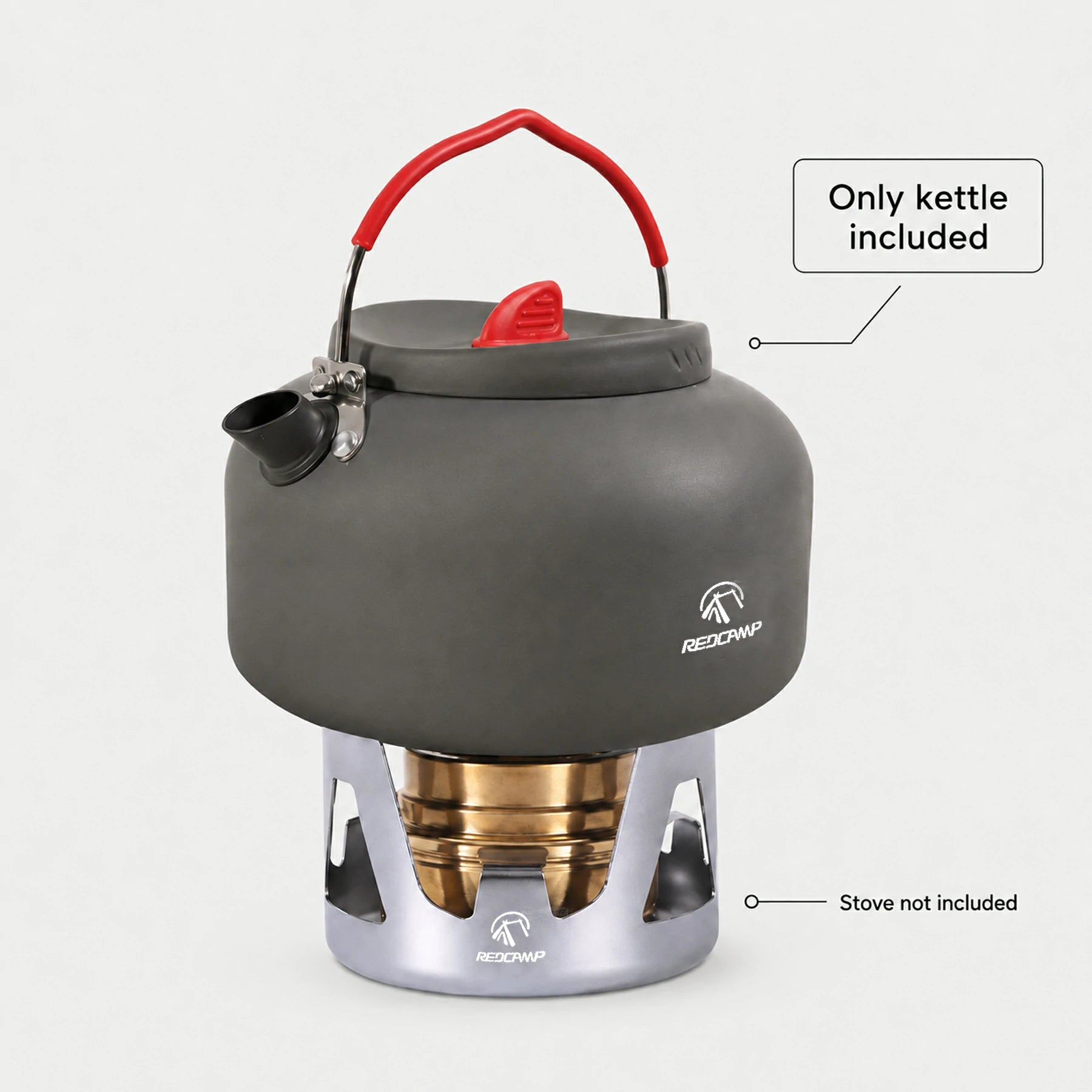 Aluminum Outdoor Camping Kettle with Carrying Bag 0.8L Mini