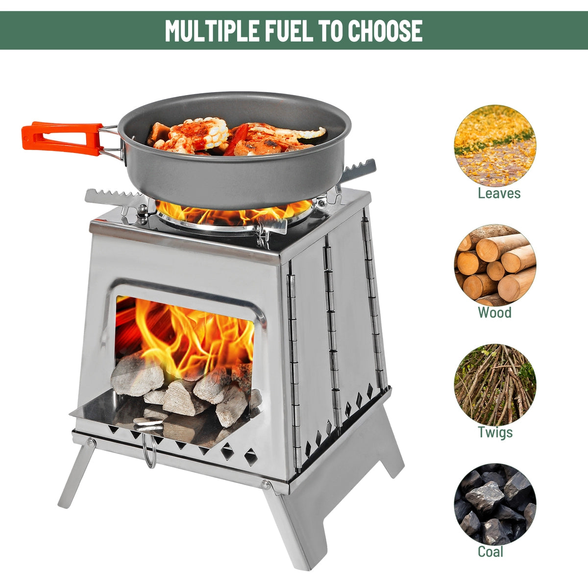 REDCAMP Wood Burning Camp Stove for Outside Cooking