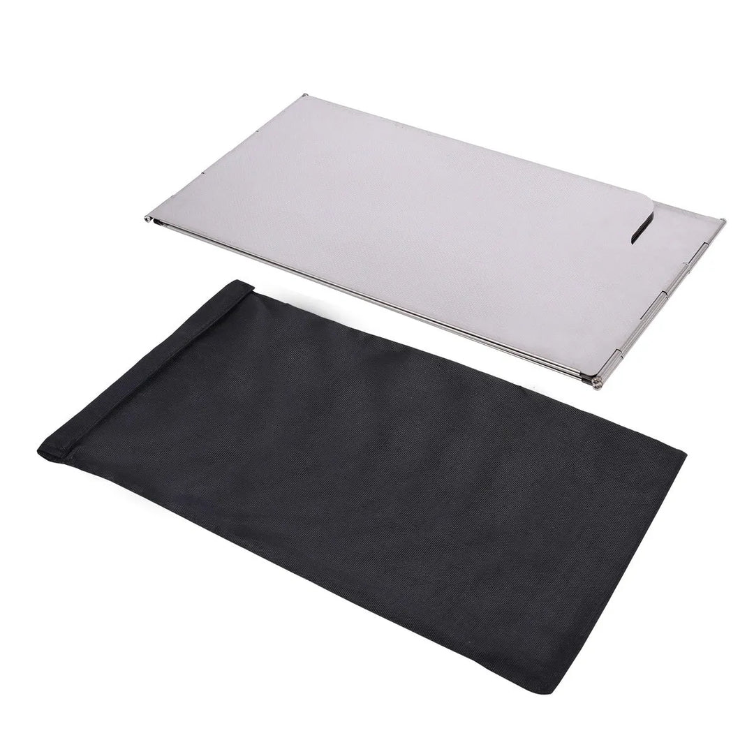 Folding Stainless Steel Stove Windscreen for Outdoor - Redcamp