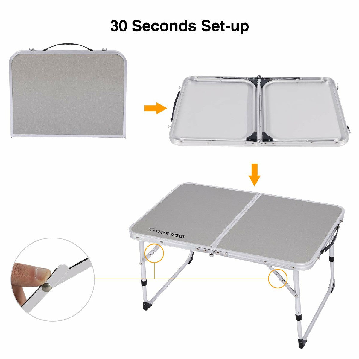 REDCAMP Foldable Laptop Desk Bed Tray for Adults Picnic