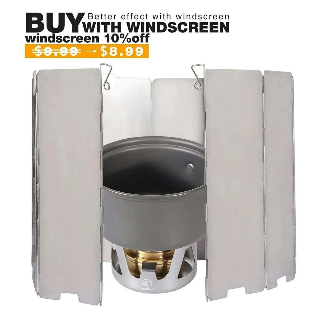 Mini Alcohol Stove with Aluminium Stand for Backpacking - Redcamp
