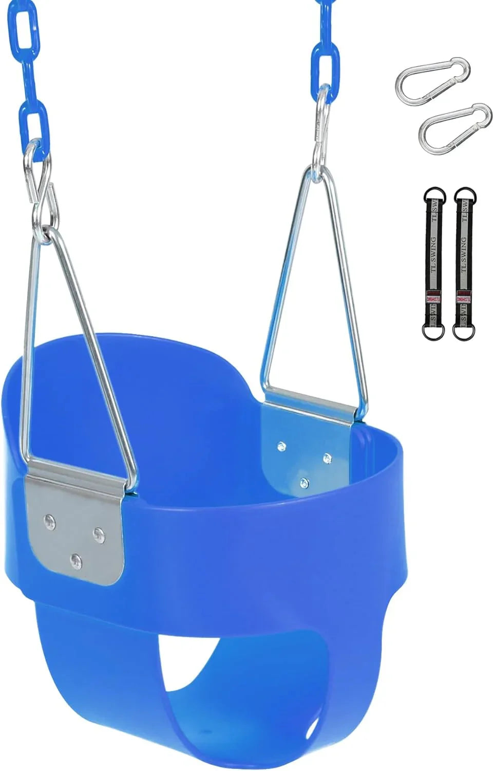 Kids High Back Bucket Swings with Coated Chains