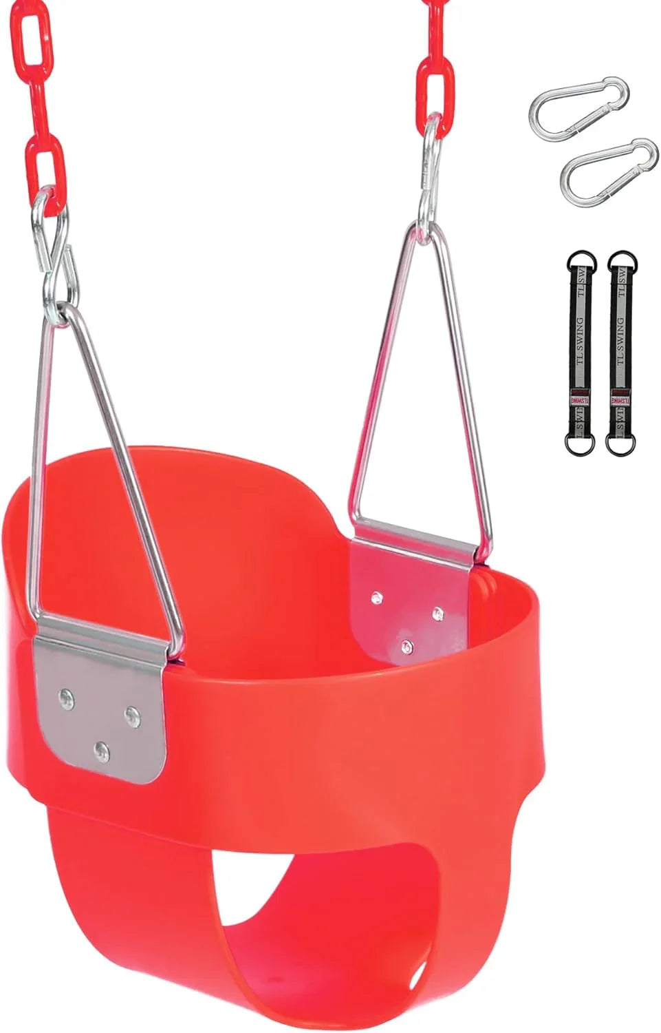Kids High Back Bucket Swings with Coated Chains