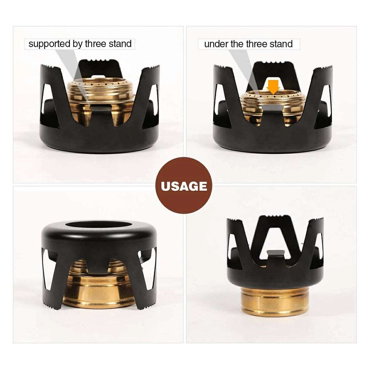 Mini Alcohol Stove with Aluminium Stand for Backpacking