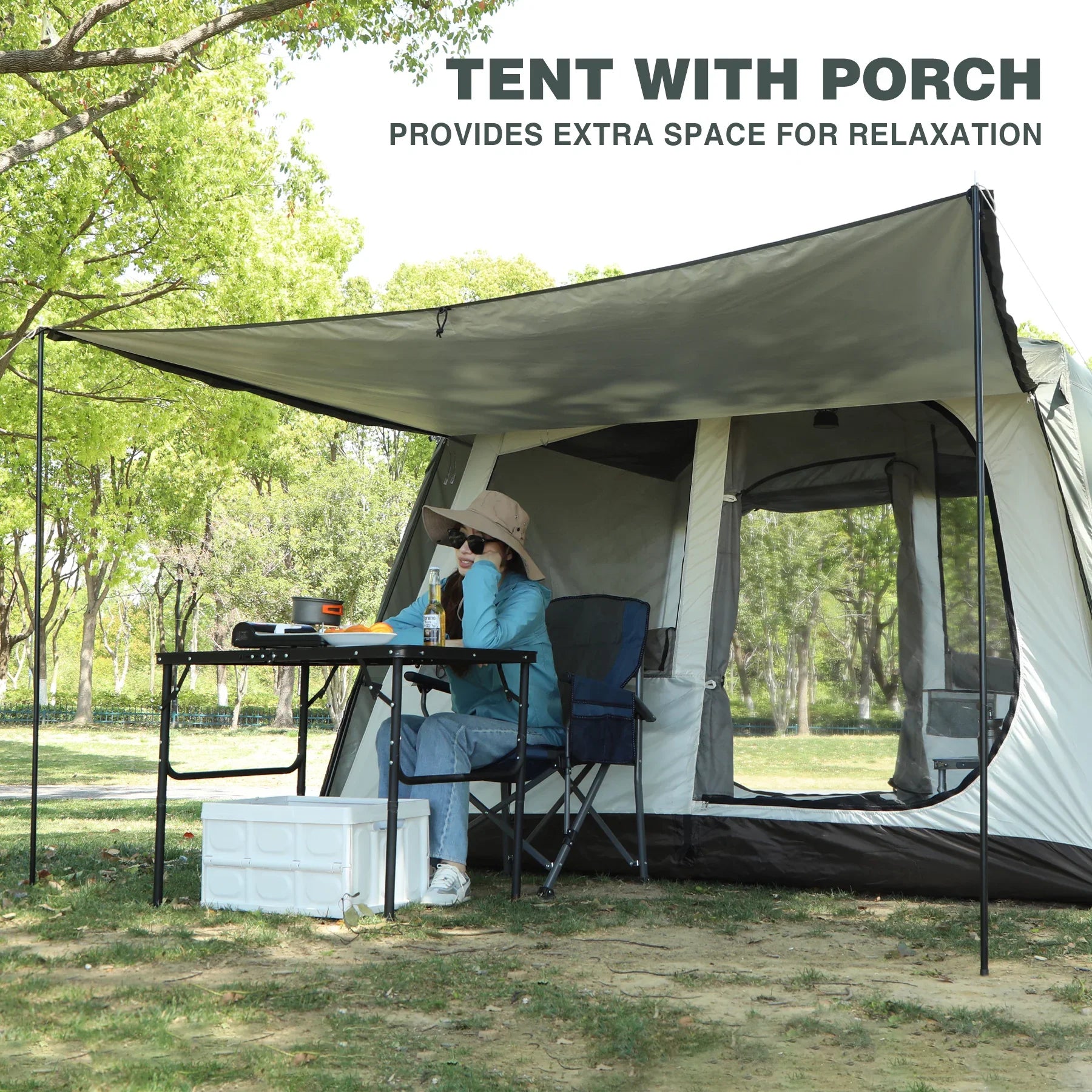 re tent REDCAMP Large 6/8 Person Family Tent with Rainfly & Windproof – Redcamp