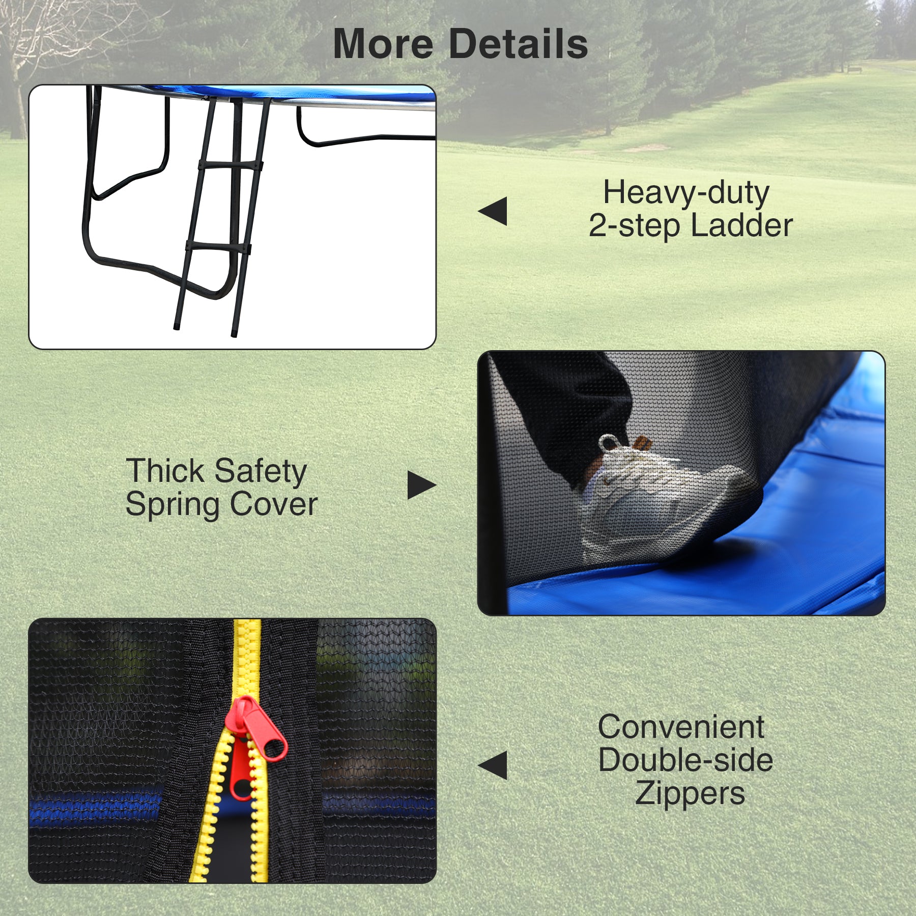 14' Round Outdoor Trampoline with Safety Enclosure