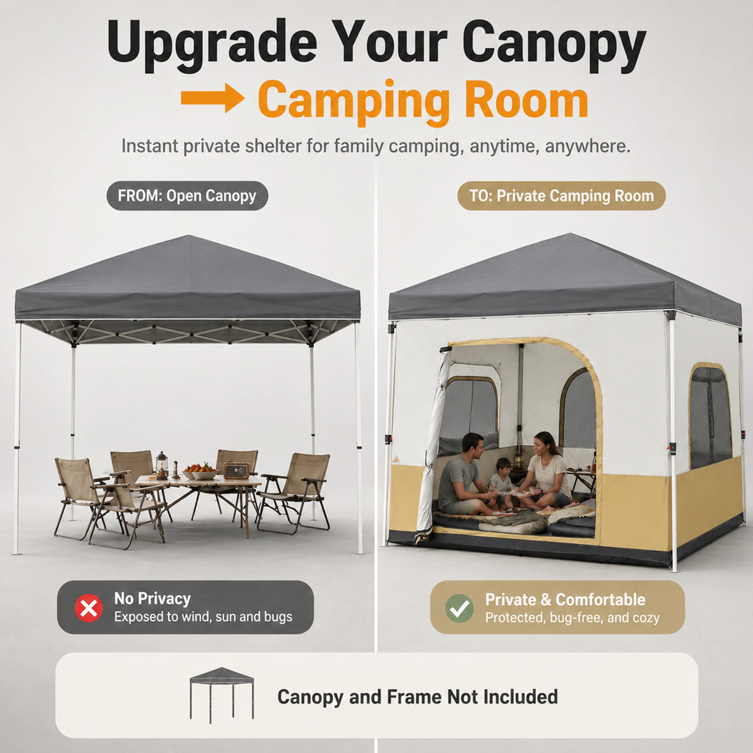 Canopy Tent Inner Tent with Porch for 10x10 & 10x20 Canopies(Canopy not Included)