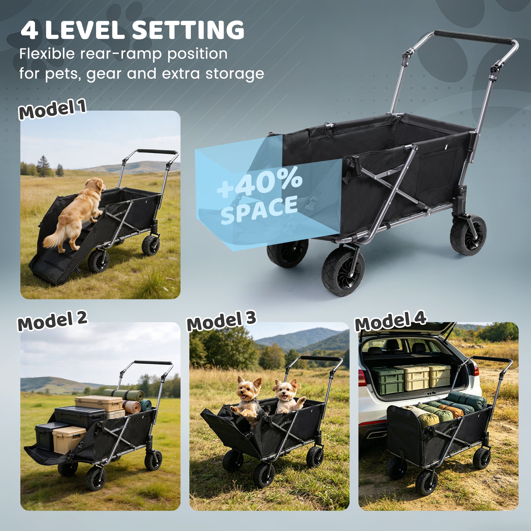 Chariot pour chiens de grande taille