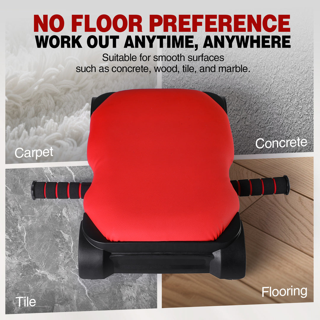Auto-Rebound 4-Wheel Ab Roller Board