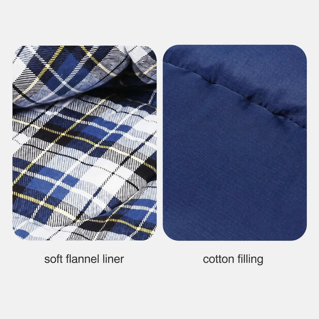 Cotton Flannel Rectangular Sleeping Bag 32–77°F