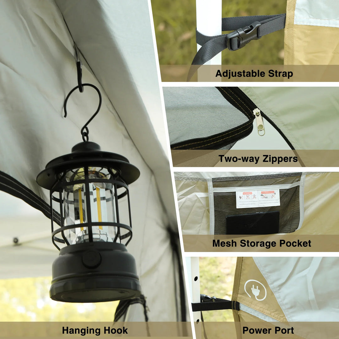 4-6 Person Side Tent for 10'x 10' Pop Up Canopy Tent