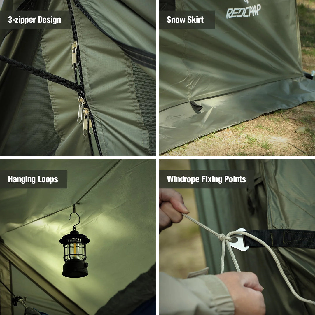 Large Hammock Hot Tent with Stove Jack - Redcamp