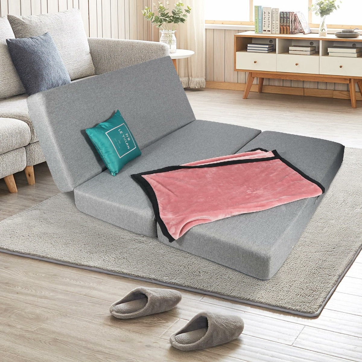 Tri-Fold Foam Folding Mattress and Sofa Bed