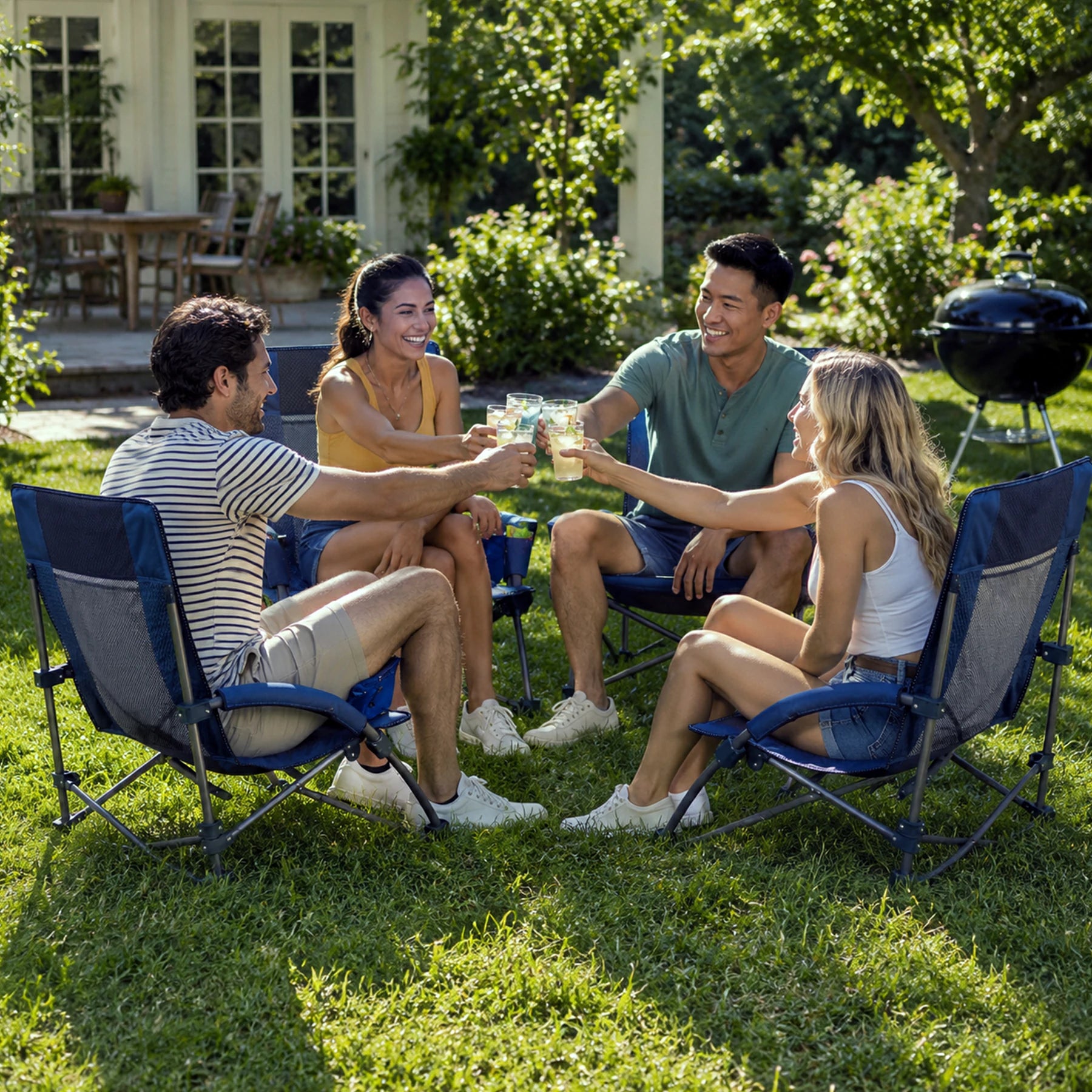 Low Beach Chair with High Back for Adults