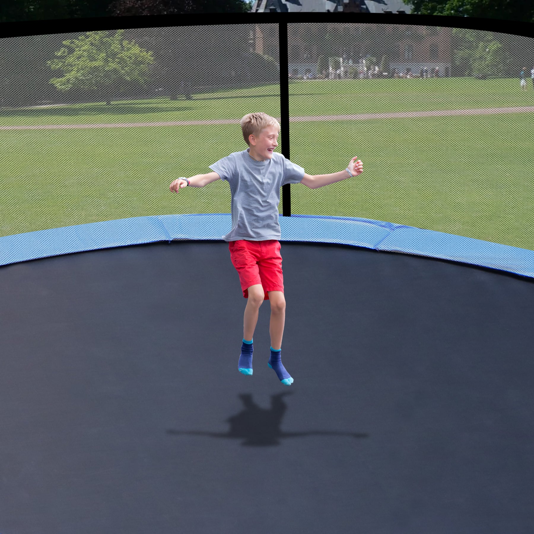 14' Round Outdoor Trampoline with Safety Enclosure