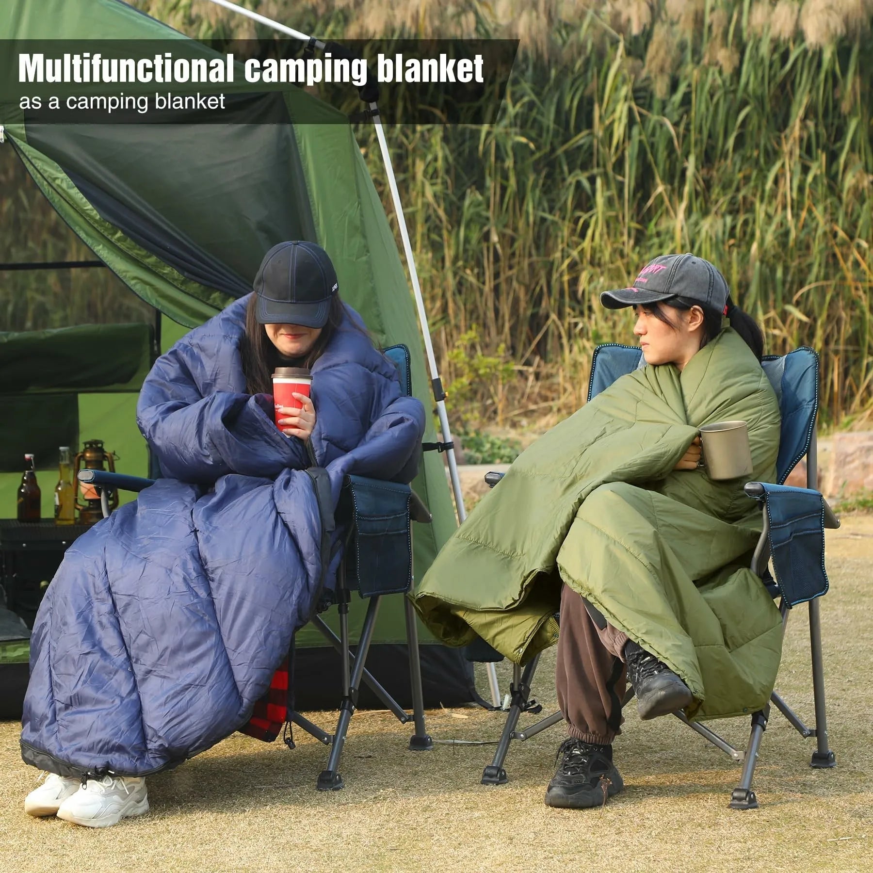 Wearable Waterproof Camping Blanket with Hood – Redcamp