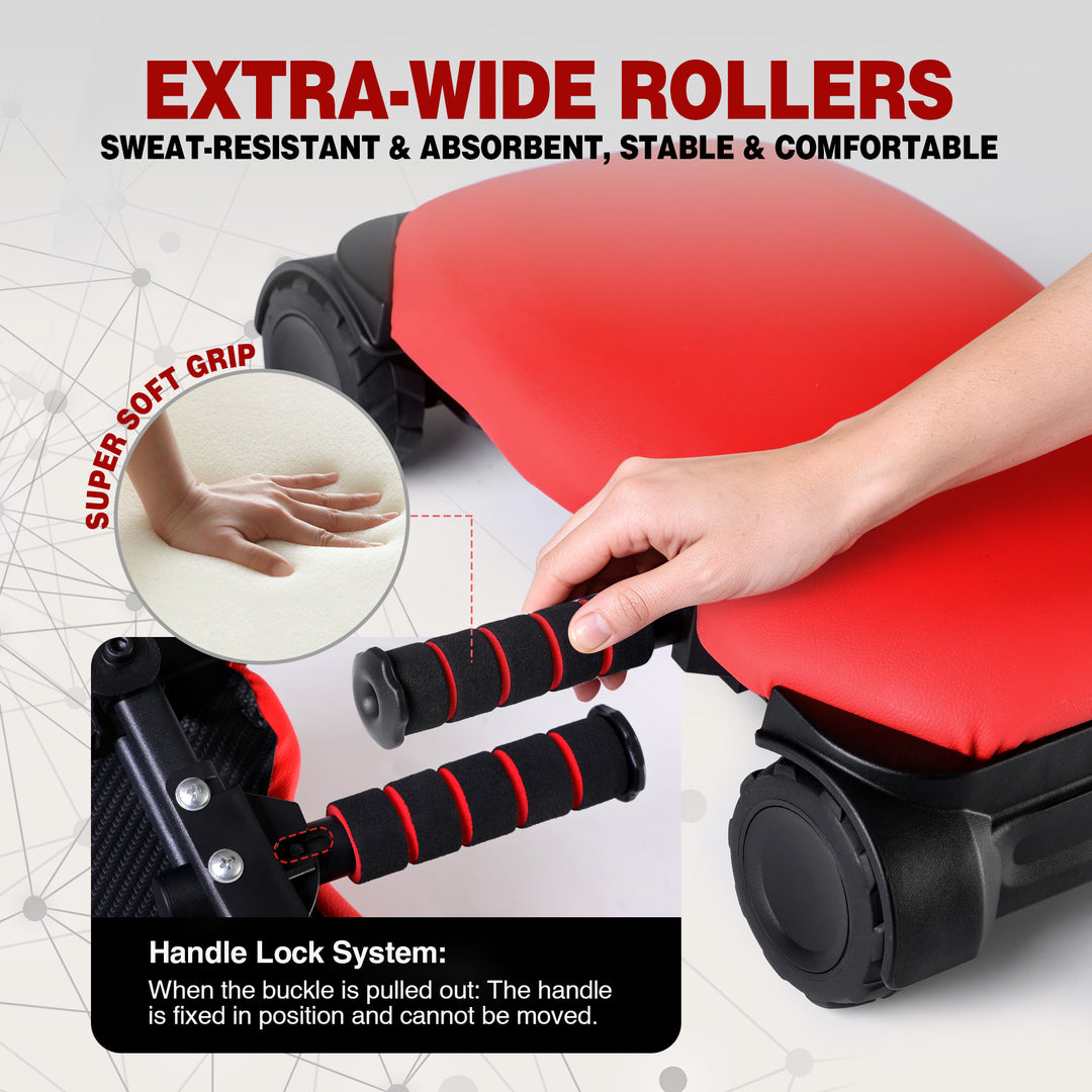 Auto-Rebound 4-Wheel Ab Roller Board
