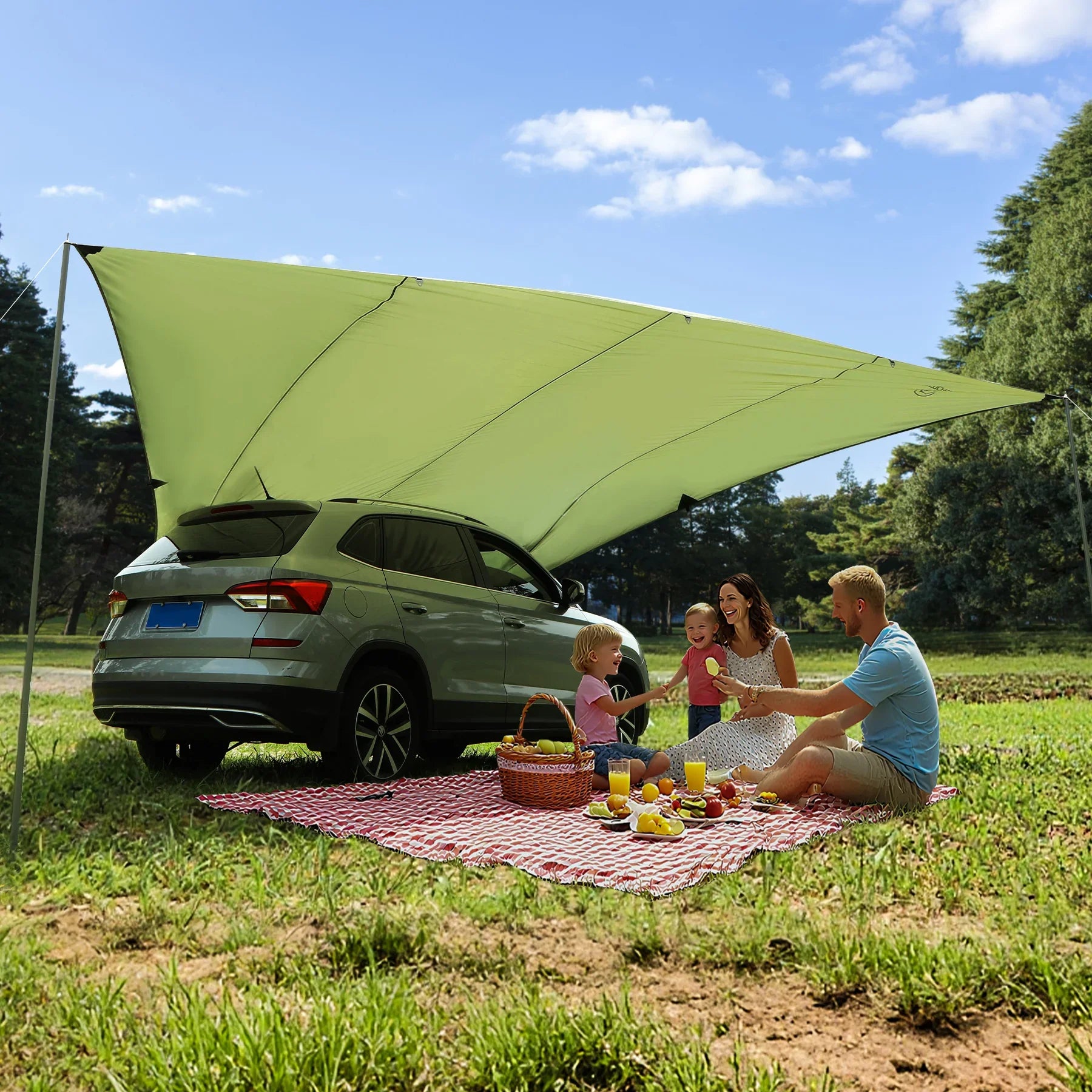 Car Awning Camping Tarp, 19x 17ft Shade