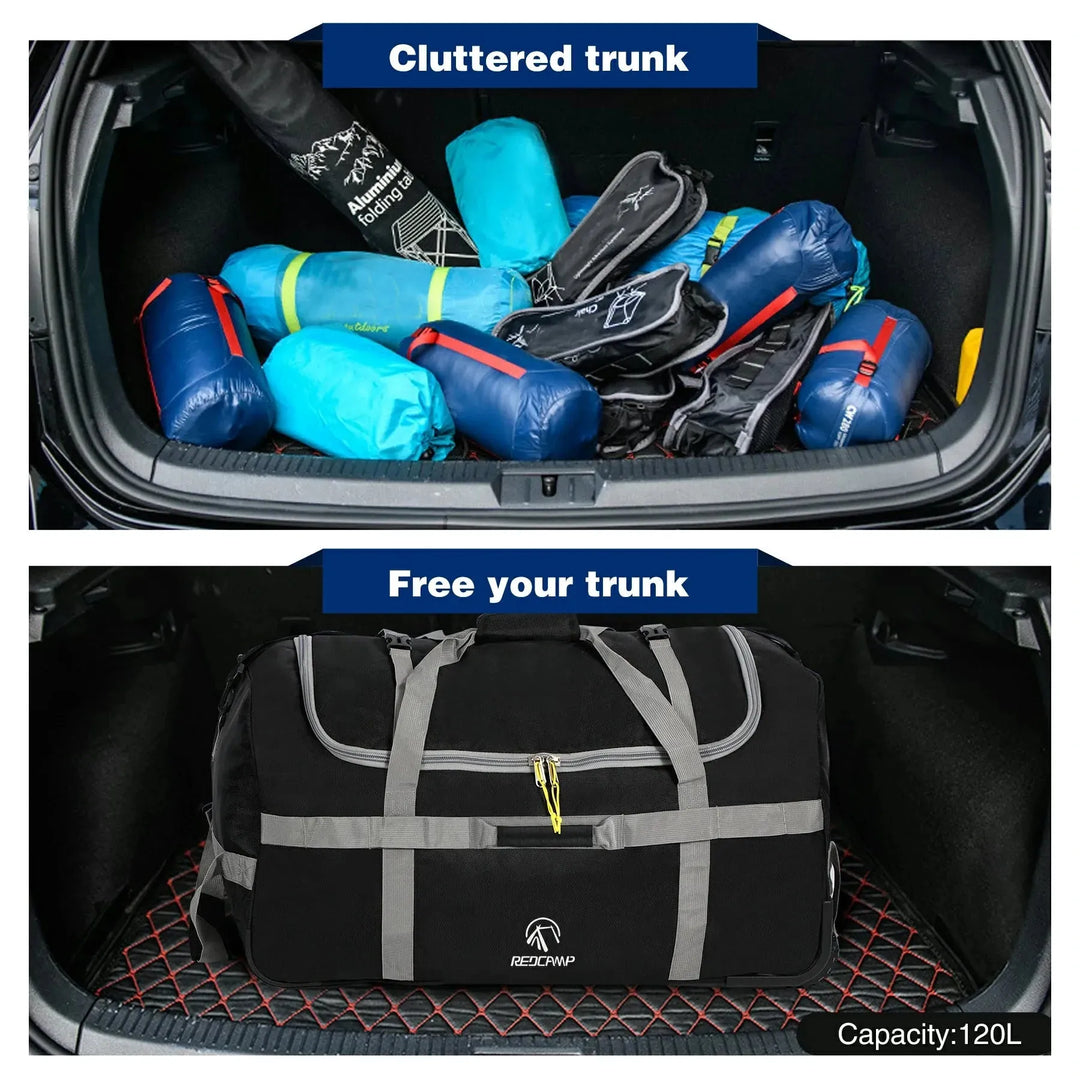 Foldable Duffle Bag with Wheels for Travel 85/120L - Redcamp