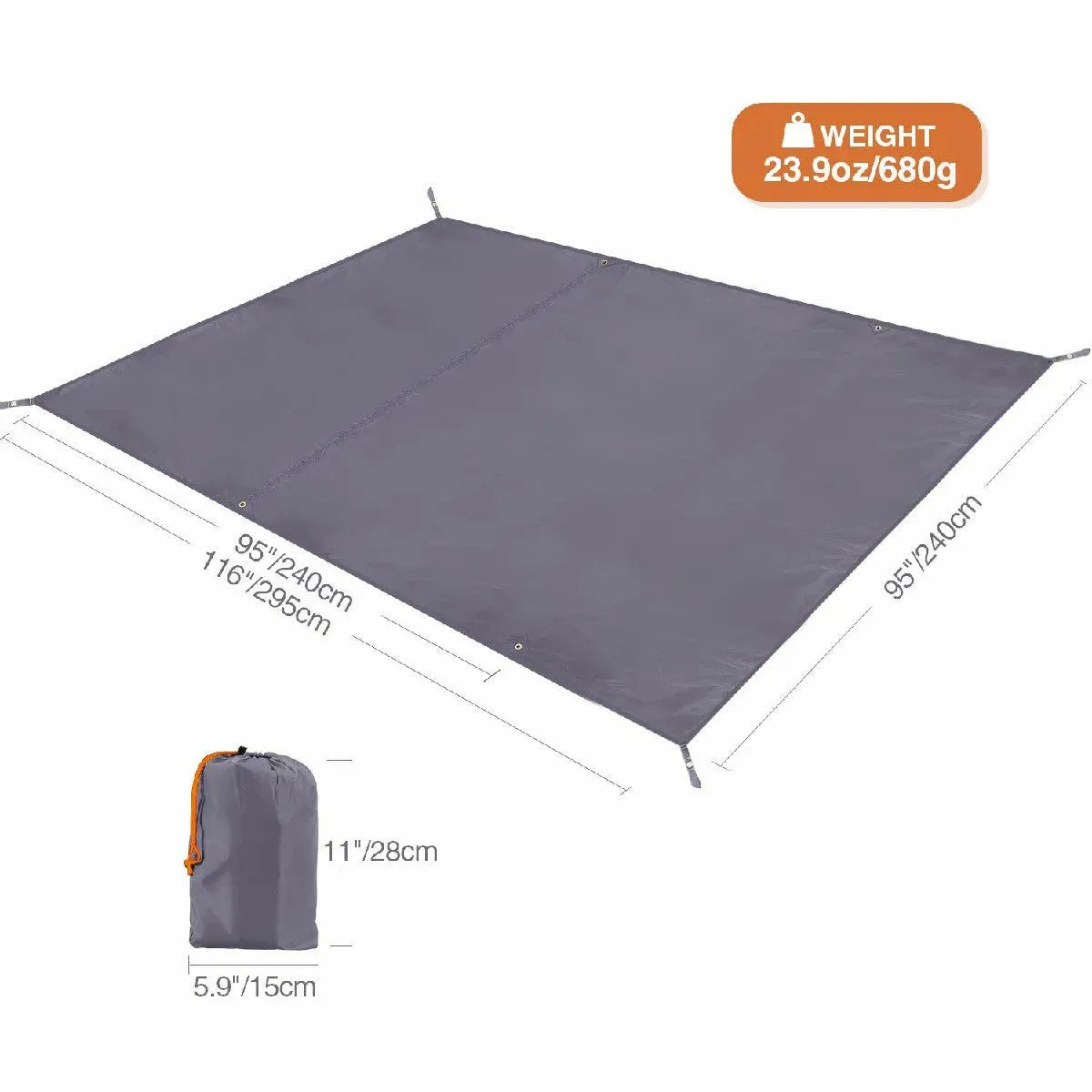 Waterproof Camping Tent Tarp, Multifunctional Tent Footprint 83