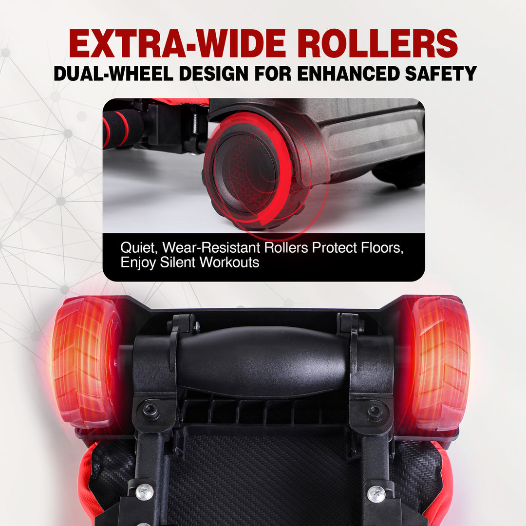 Auto-Rebound 4-Wheel Ab Roller Board