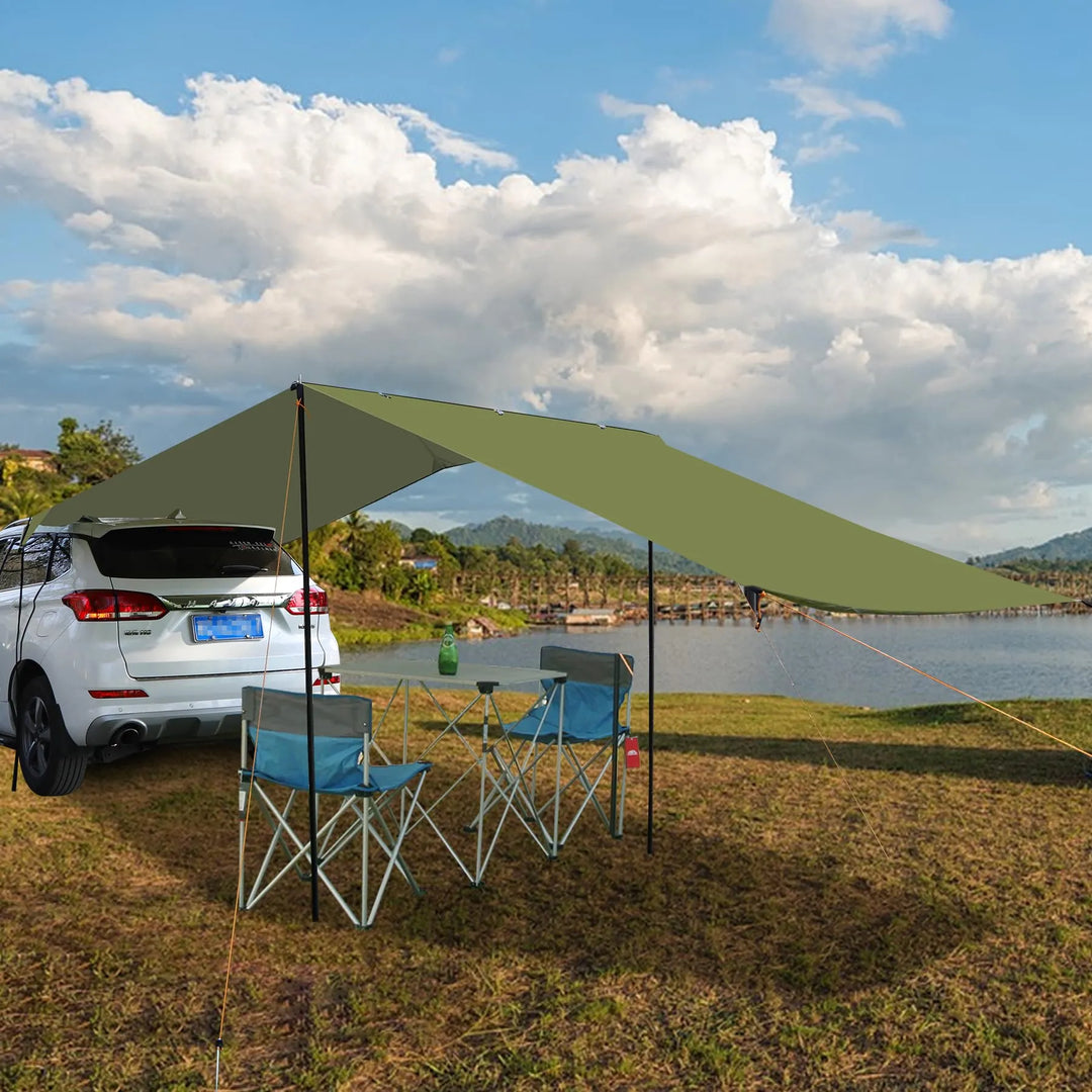 REDCAMP Portable Waterproof Auto Canopy Camper Trailer Sun Shade - Redcamp