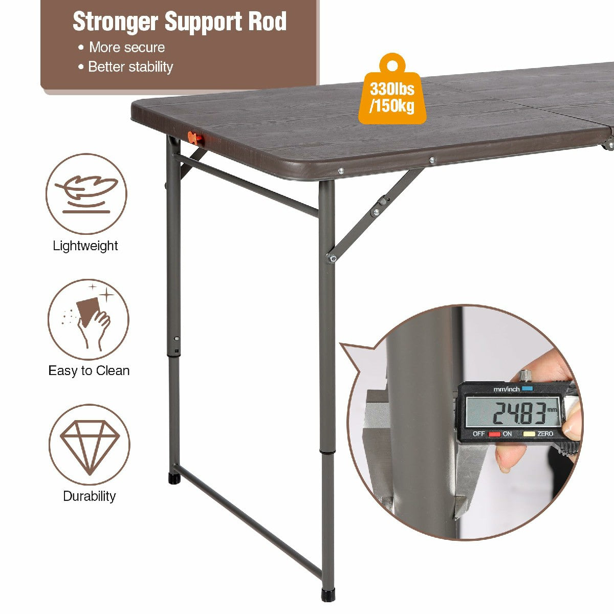 Folding Table 4 Foot with Resin Top