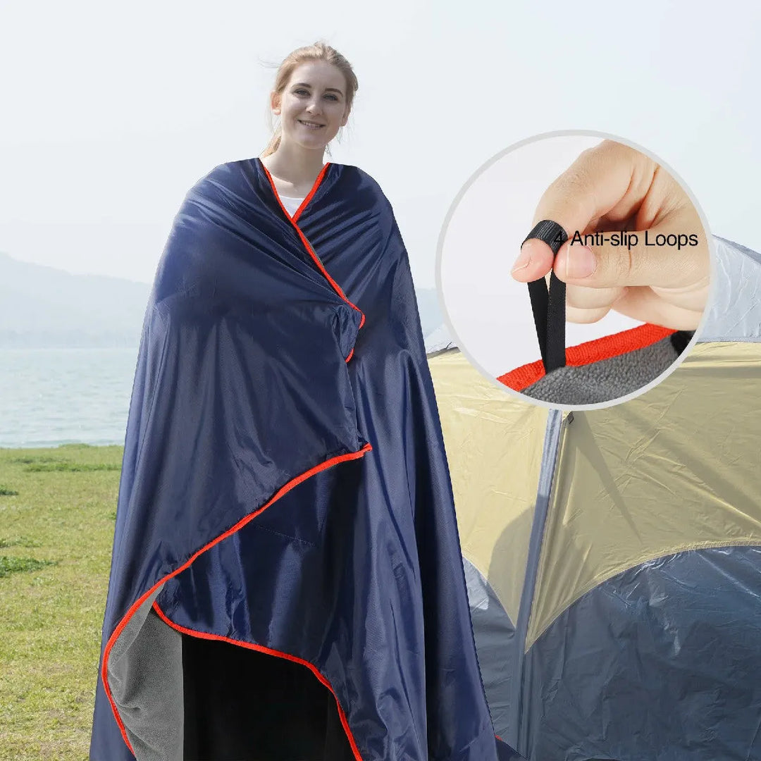 Waterproof Warm Stadium Blanket 79"x79" for Camping & Events - Redcamp
