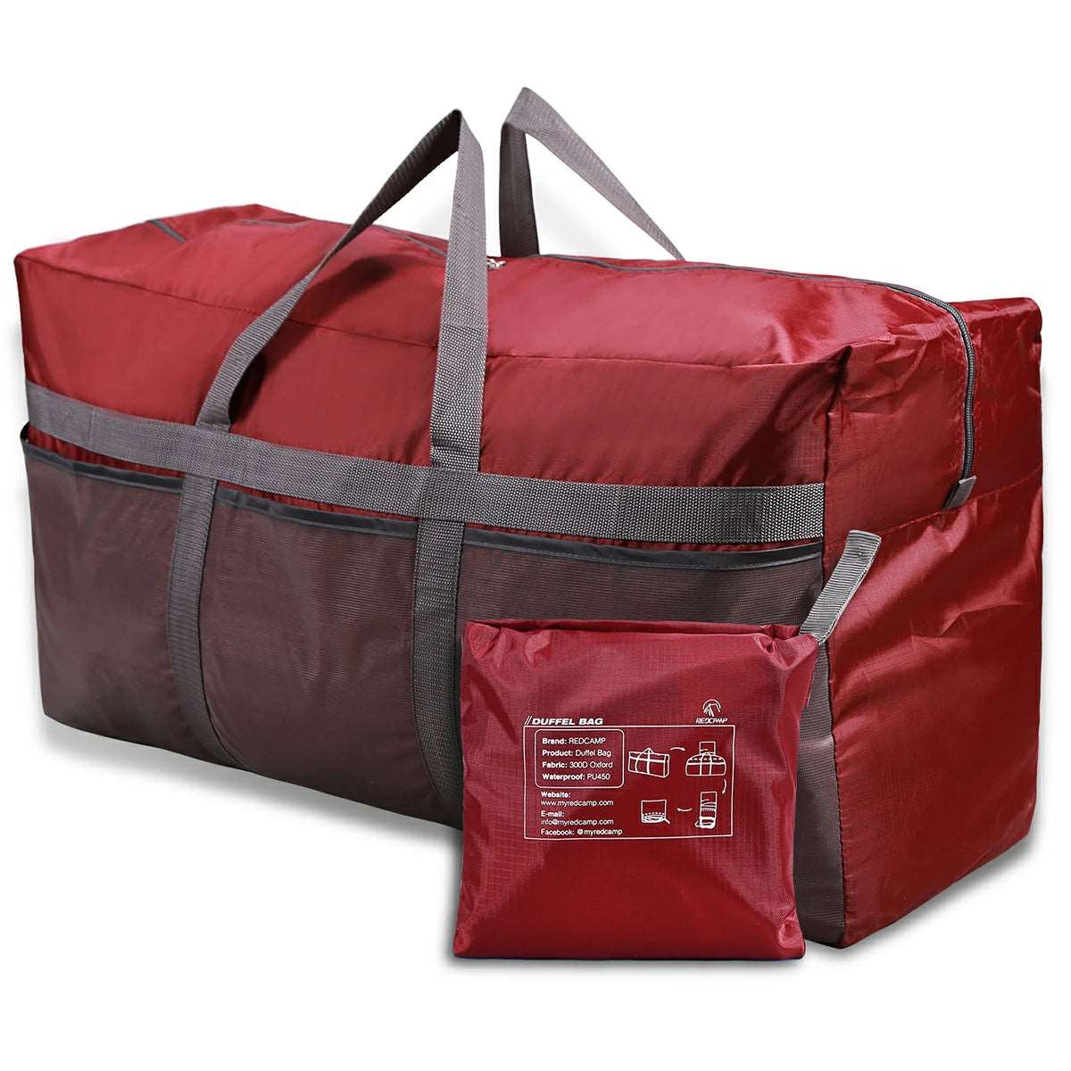 REDCAMP Foldable Duffle Bag with Wheels for Travel, Rolling Duffels –  Redcamp