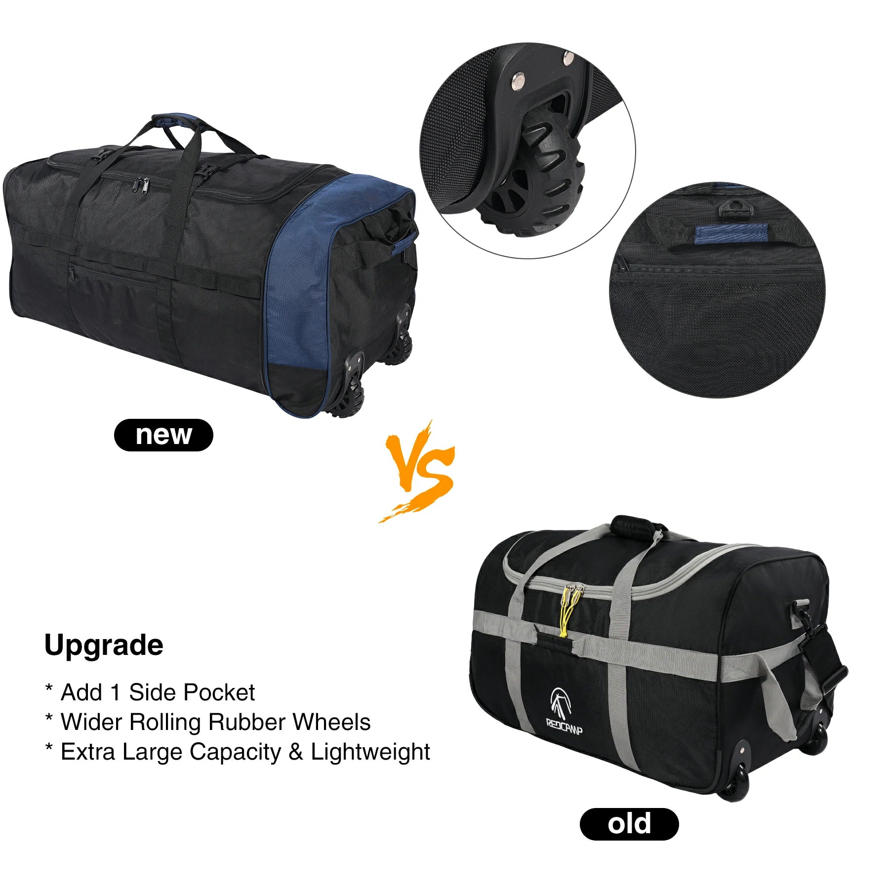 Foldable Duffle Bag with Wheels for Travel 85/120L
