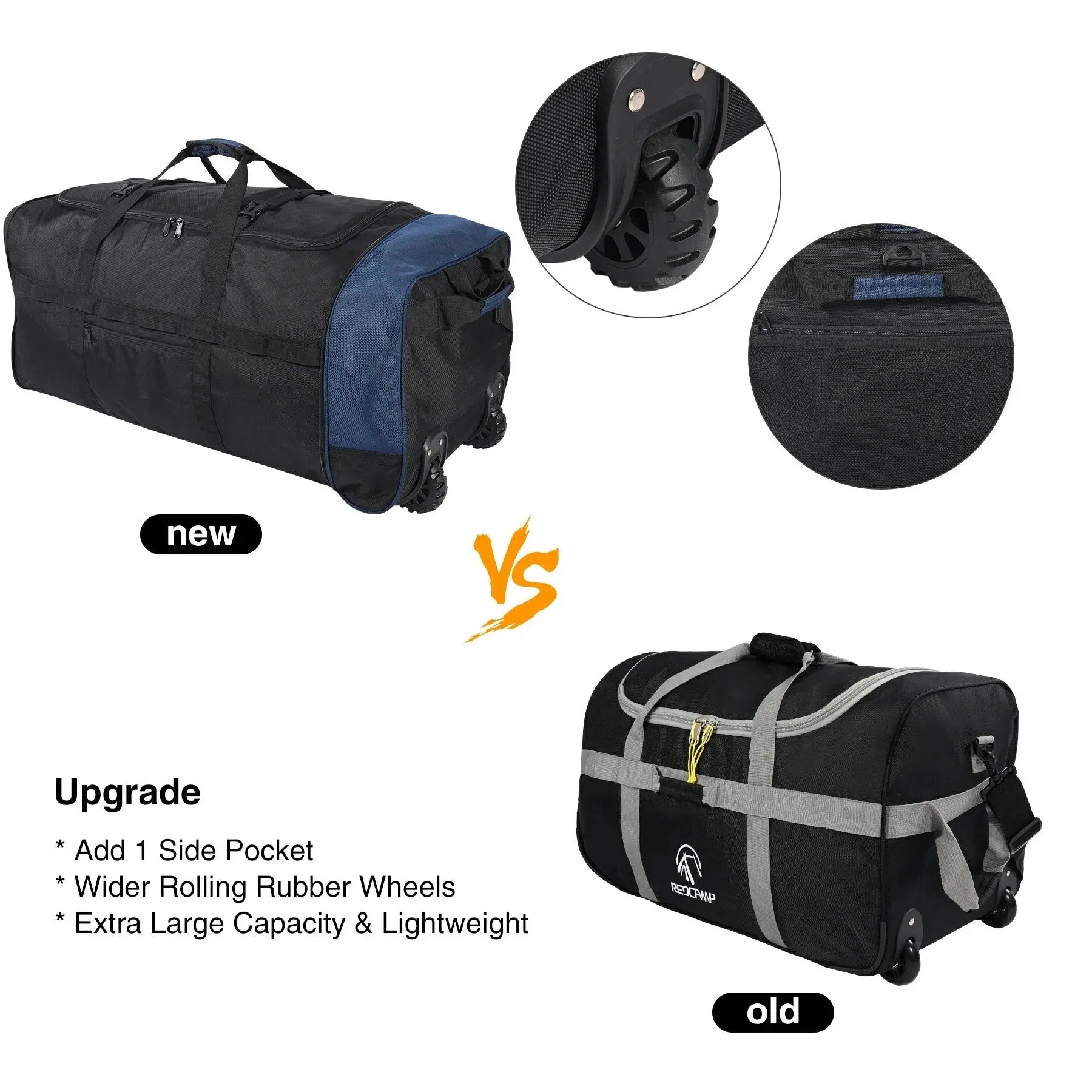 Camp duffle bags with wheels shop