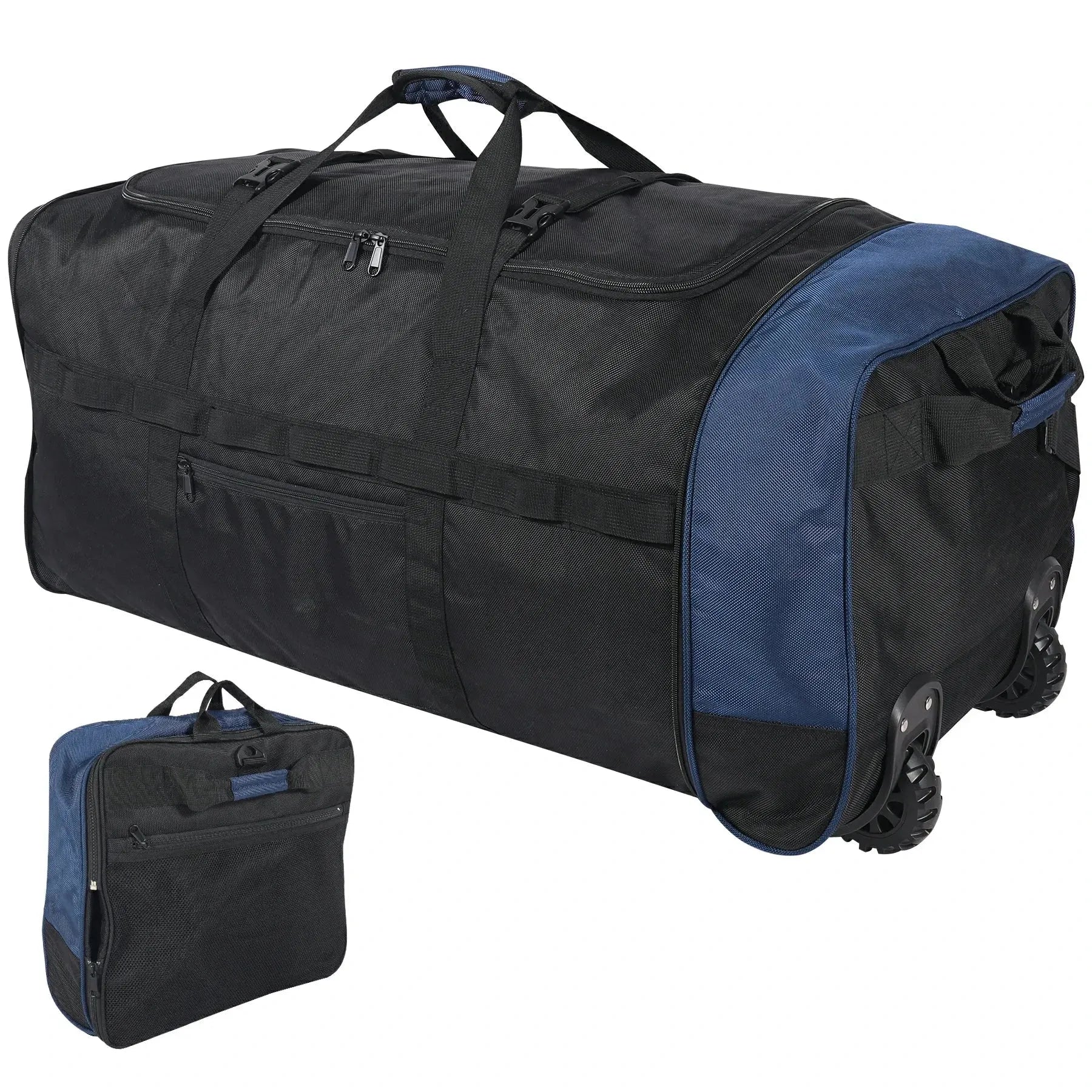 Collapsible rolling duffel bag shop