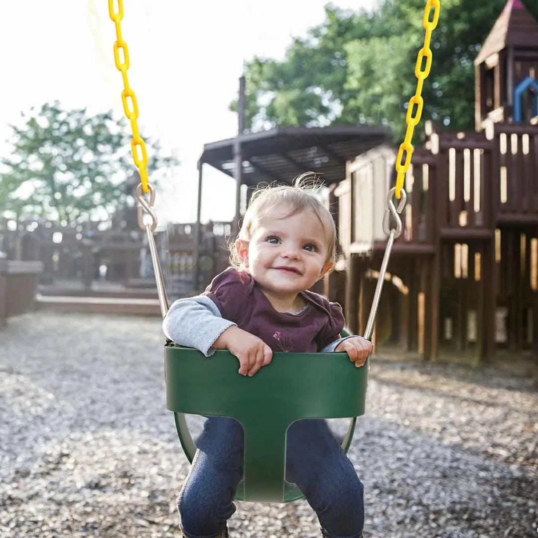 High Back Toddler Bucket Swing Seat with Coated Chains - Redcamp