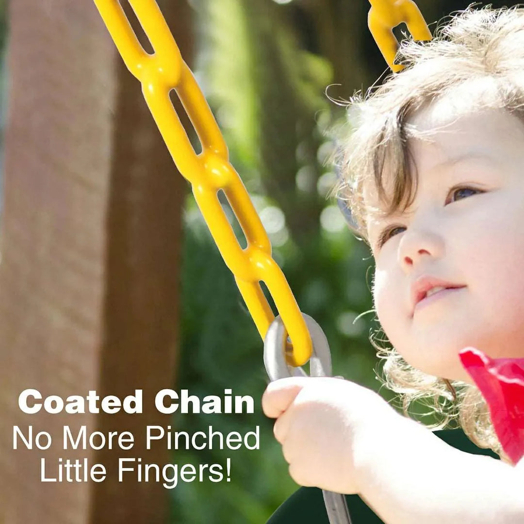 High Back Toddler Bucket Swing Seat with Coated Chains - Redcamp