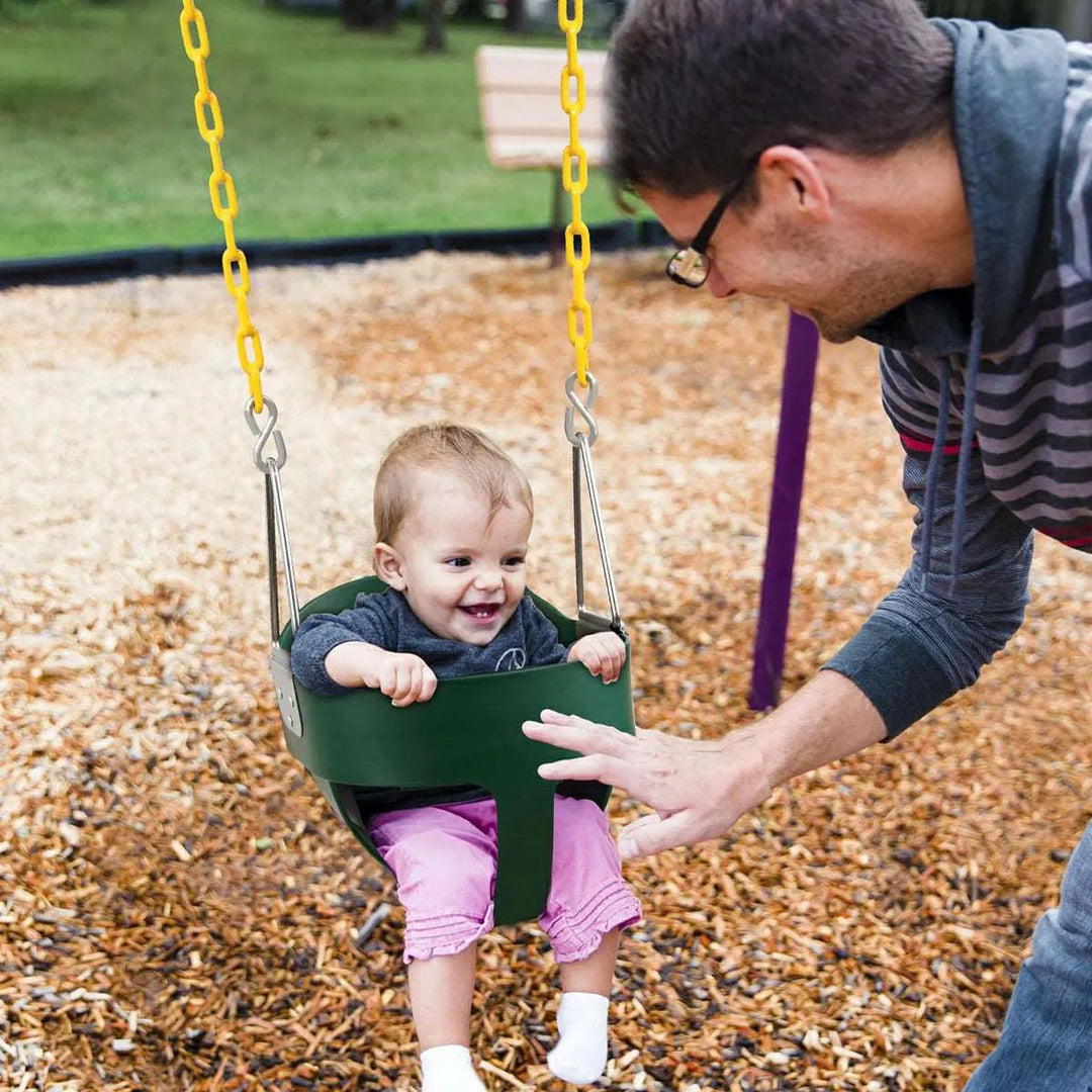 High Back Toddler Bucket Swing Seat with Coated Chains - Redcamp
