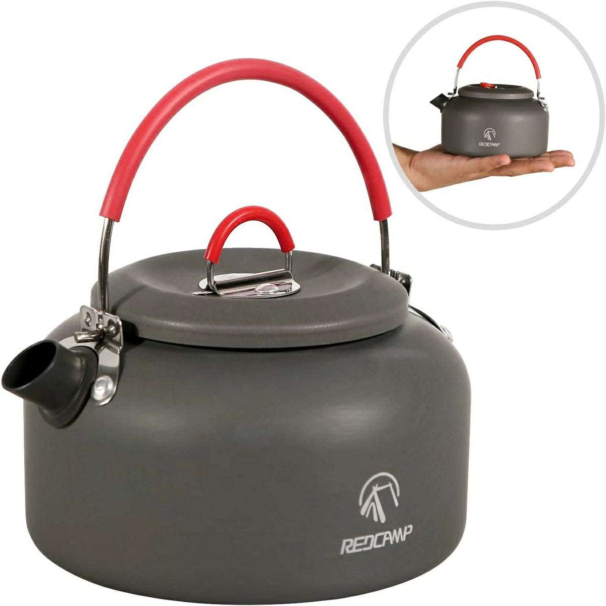 REDCAMP Redcamp 14L Outdoor Camping Kettle With Heat Exchanger, Aluminum  Camp Tea Kettle With Carrying Bag, Compact Lightweight Coffee P