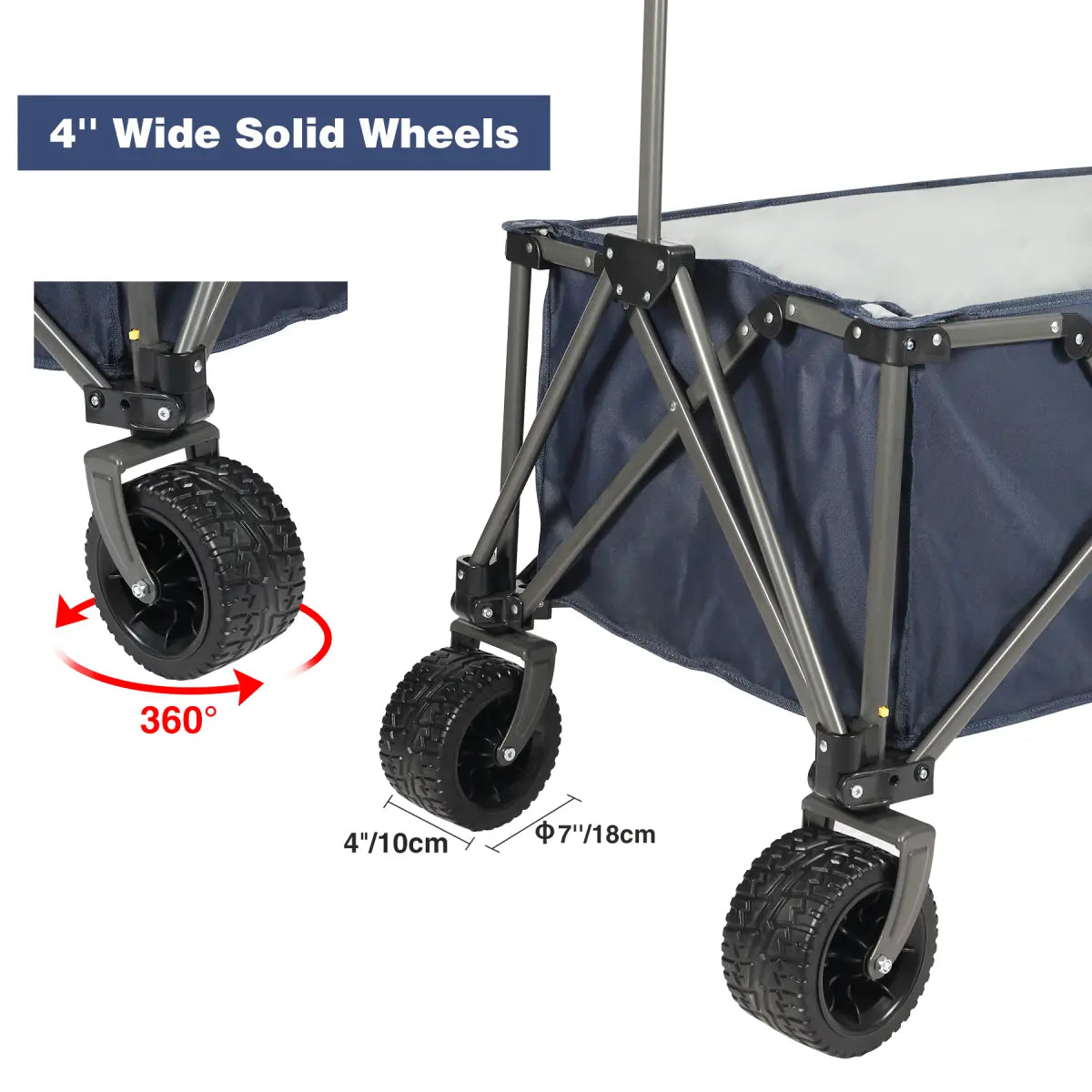 Extra Large Collapsible Beach Wagon with big wheels