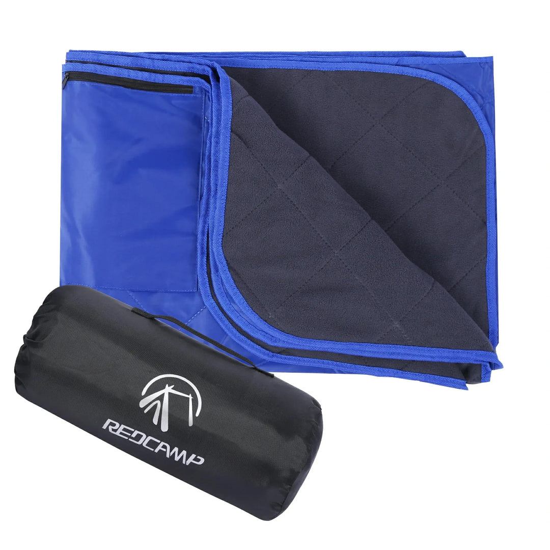 Outdoor Waterproof Blanket with Warm Fleece - Redcamp