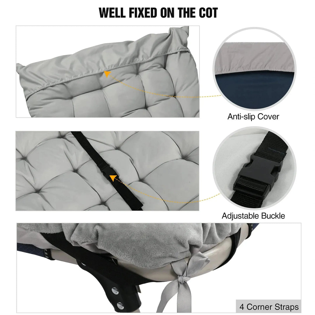 Portable Folding Sleeping Cot Mattress Pads for Camping - Redcamp