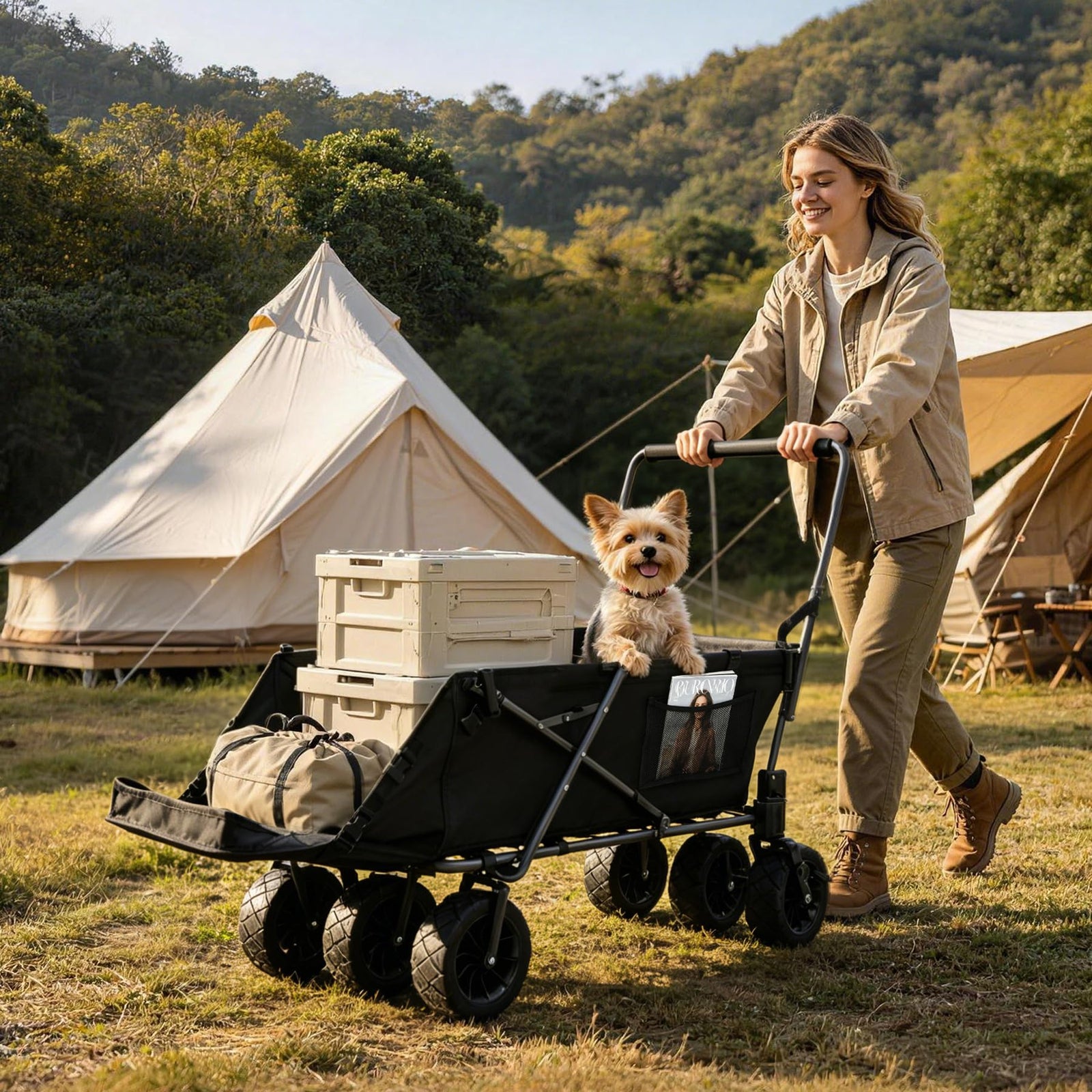 REDCAMP large pet wagon pet wagon used at a campsite