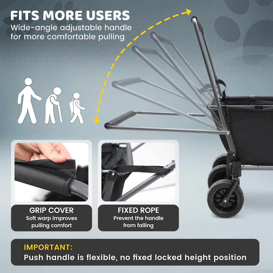REDCAMP large pet wagon adjustable handle and grip details