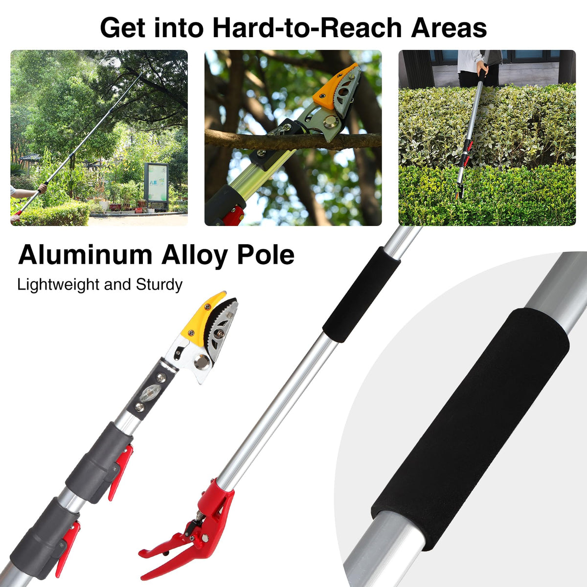 REDCAMP pruning tool set used for fruit picking, branch sawing, tree pruning, and garden trimming